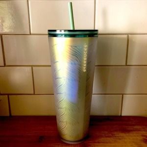 NWT Starbucks 50th Anniversary Series 24 oz Iridescent Tail Soft Touch Tumbler